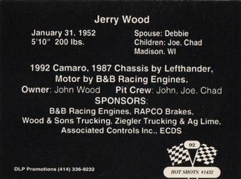 1992 Hot Shots ARTGO #1432 Jerry Wood Back