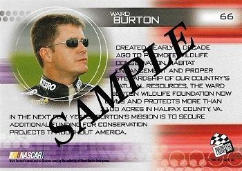 2004 Press Pass Optima - Beckett Samples #66 Ward Burton Back