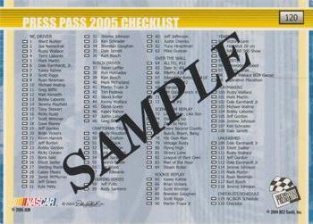 2005 Press Pass - Beckett Samples #120 Dale Earnhardt Jr. / Jimmie Johnson / Jeff Gordon Back