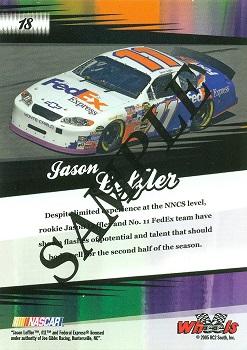 2005 Wheels American Thunder - Beckett Samples #18 Jason Leffler Back
