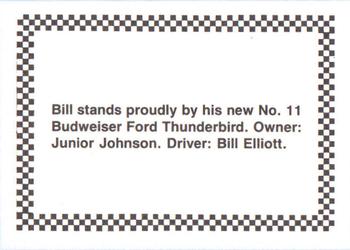 1992 Bill Elliott Says Farewell Coors And Hello Budweiser #NNO 1992 Back