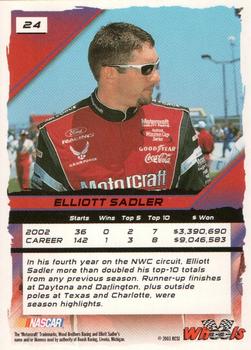 2003 Wheels High Gear - eBay Previews #24 Elliott Sadler Back