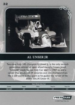 2009 Press Pass Legends - eBay Previews #32 Al Unser Jr. Back