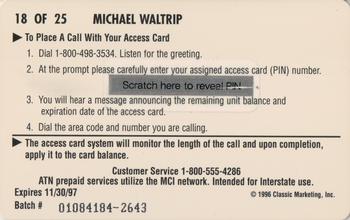 1996 Assets - $2 Phone Cards #18 Michael Waltrip Back