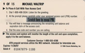 1996 Assets - $5 Phone Cards #9 Michael Waltrip Back