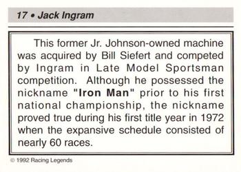 1992 Racing Legends Jack Ingram #17 Jack Ingram Back