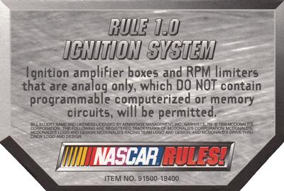 1999 Racing Champions NASCAR Rules! #1 Bill Elliott Back