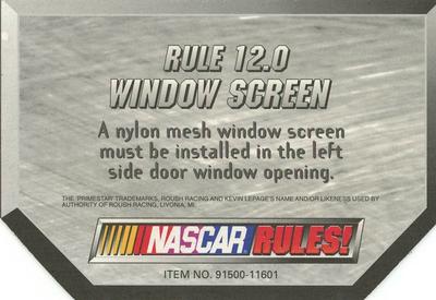 1999 Racing Champions NASCAR Rules! #12 Kevin Lepage Back