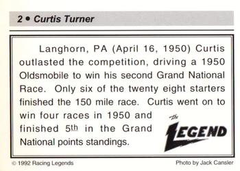 1992 Racing Legends Curtis Turner #2 Curtis Turner Back