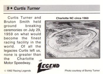 1992 Racing Legends Curtis Turner #9 Curtis Turner Back