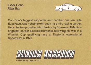 1991 Racing Legends Coo Coo Marlin #7 Coo Coo Marlin Back