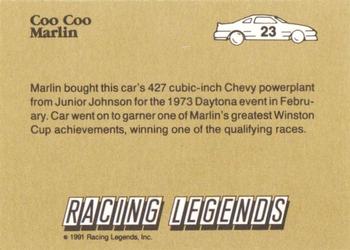 1991 Racing Legends Coo Coo Marlin #23 Coo Coo Marlin Back