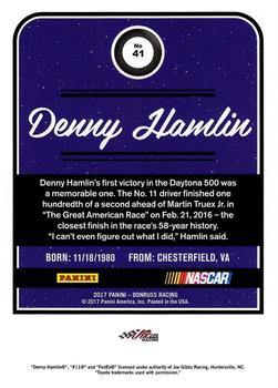 2017 Donruss #41 Denny Hamlin Back