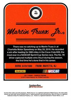 2017 Donruss #49 Martin Truex Jr. Back