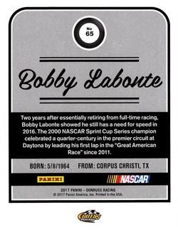2017 Donruss #65 Bobby Labonte Back