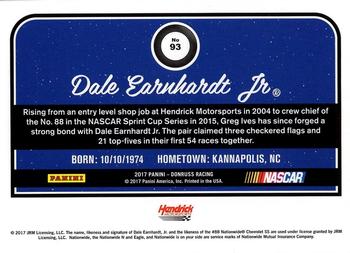 2017 Donruss #93 Dale Earnhardt Jr. Back