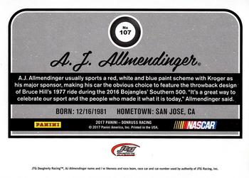 2017 Donruss #107 A.J. Allmendinger Back