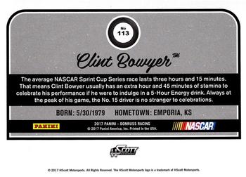 2017 Donruss #113 Clint Bowyer Back
