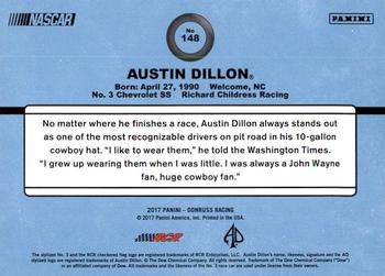 2017 Donruss #148 Austin Dillon Back