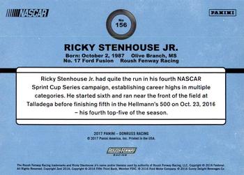 2017 Donruss #156 Ricky Stenhouse Jr. Back