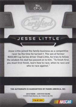2016 Panini Certified - Certified Potential Signatures Mirror Green #CP-JL Jesse Little Back