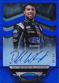 2016 Panini Certified - Certified Potential Signatures Mirror Blue #CP-DW Bubba Wallace Front