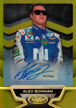 2016 Panini Certified - Certified Potential Signatures Mirror Gold #CP-AB Alex Bowman Front