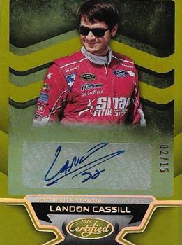 2016 Panini Certified - Certified Potential Signatures Mirror Gold #CP-LC Landon Cassill Front