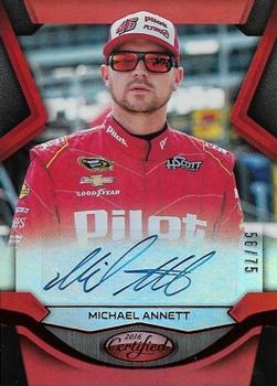 2016 Panini Certified - Certified Signatures Mirror Red #MA Michael Annett Front