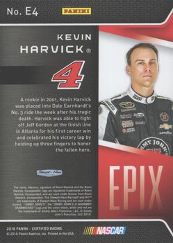 2016 Panini Certified - Epix Mirror Red #E4 Kevin Harvick Back