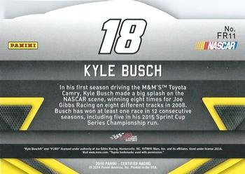 2016 Panini Certified - Famed Rides #FR11 Kyle Busch Back