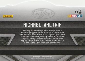 2016 Panini Certified - Famed Rides #FR18 Michael Waltrip Back