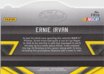 2016 Panini Certified - Famed Rides Mirror Silver #FR10 Ernie Irvan Back