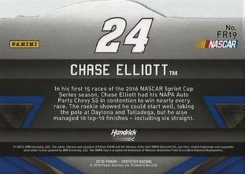 2016 Panini Certified - Famed Rides Mirror Silver #FR19 Chase Elliott Back
