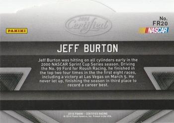 2016 Panini Certified - Famed Rides Mirror Red #FR20 Jeff Burton Back