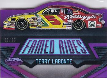 2016 Panini Certified - Famed Rides Mirror Purple #FR8 Terry Labonte Front