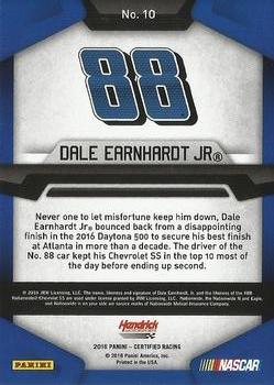 2016 Panini Certified - Mirror Gold #10 Dale Earnhardt Jr. Back