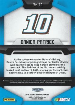 2016 Panini Certified - Mirror Gold #54 Danica Patrick Back