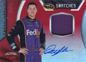 2016 Panini Certified - Sprint Cup Signature Swatches Mirror Red #SS-DH Denny Hamlin Front