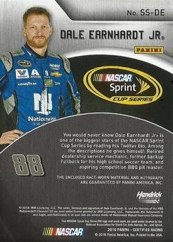 2016 Panini Certified - Sprint Cup Signature Swatches Mirror Green #SS-DE Dale Earnhardt Jr. Back