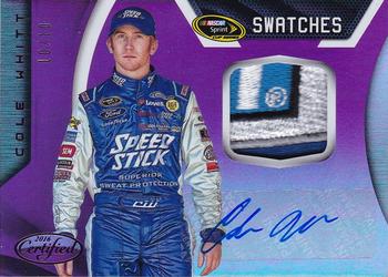 2016 Panini Certified - Sprint Cup Signature Swatches Mirror Purple #SS-CW Cole Whitt Front