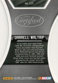 2016 Panini Certified - Legends #L11 Darrell Waltrip Back