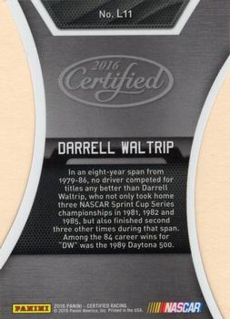2016 Panini Certified - Legends Mirror Silver #L11 Darrell Waltrip Back
