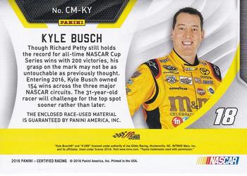 2016 Panini Certified - Complete Materials #CM-KY Kyle Busch Back