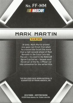 2016 Panini Certified - Famed Fabrics Mirror Silver #FF-MM Mark Martin Back