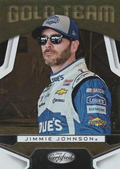 2016 Panini Certified - Gold Team #GT10 Jimmie Johnson Front