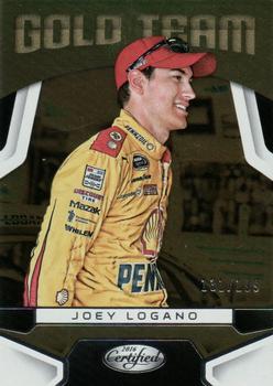 2016 Panini Certified - Gold Team #GT13 Joey Logano Front