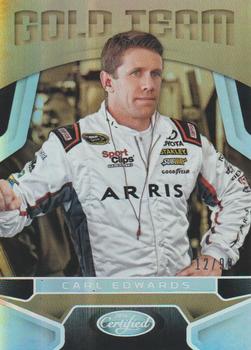 2016 Panini Certified - Gold Team Mirror Silver #GT11 Carl Edwards Front