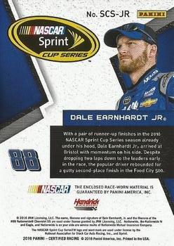 2016 Panini Certified - Sprint Cup Swatches Mirror Black #SCS-JR Dale Earnhardt Jr. Back