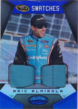 2016 Panini Certified - Sprint Cup Swatches Mirror Blue #SCS-AA Aric Almirola Front